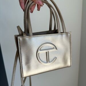 Telfar Small Shopping Bag Gold